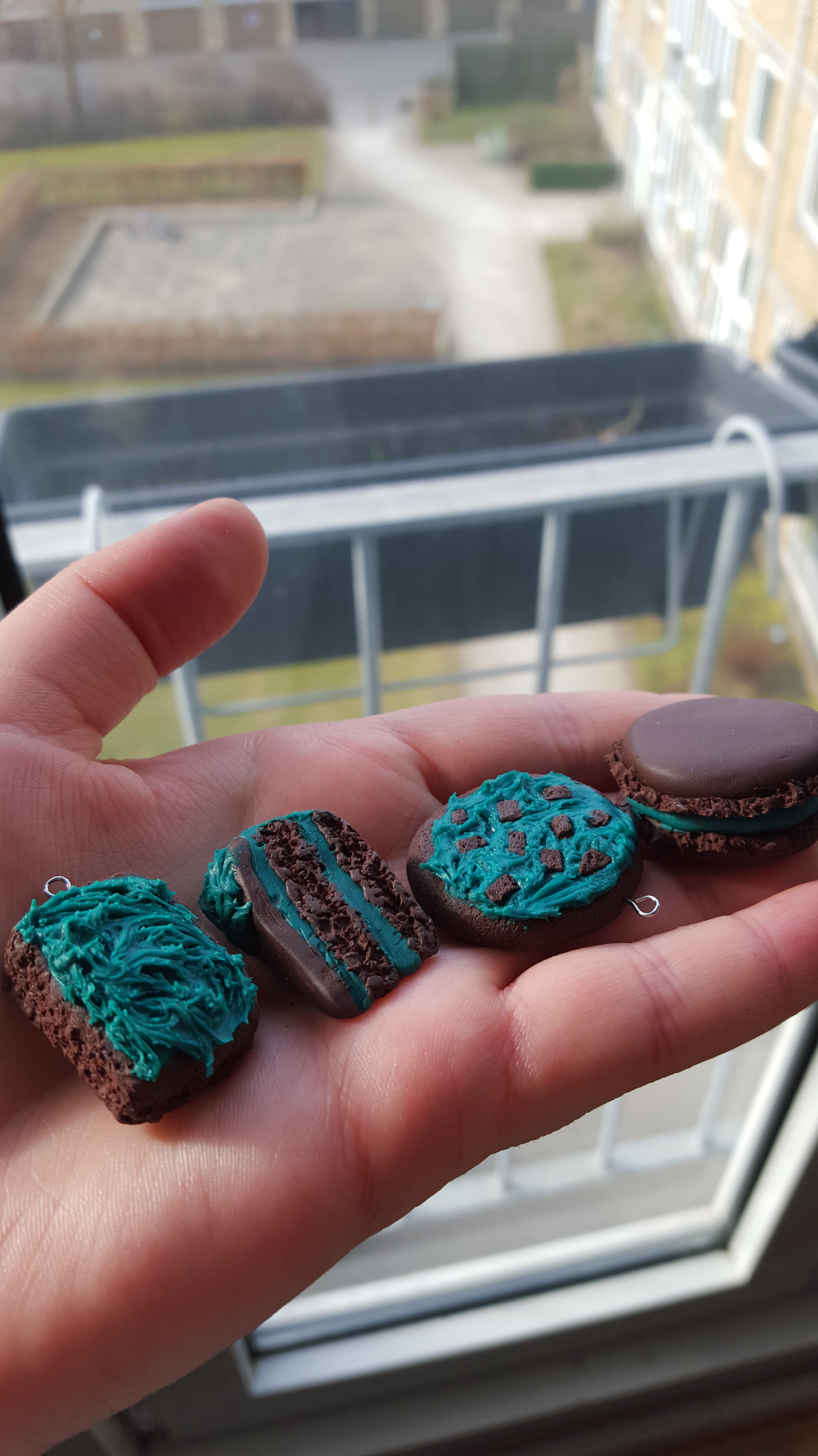The clay charms I made