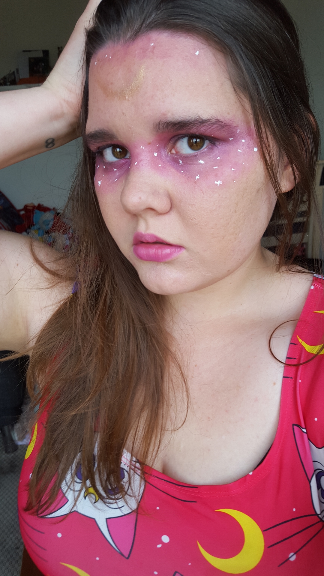 Galactic witch makeup look