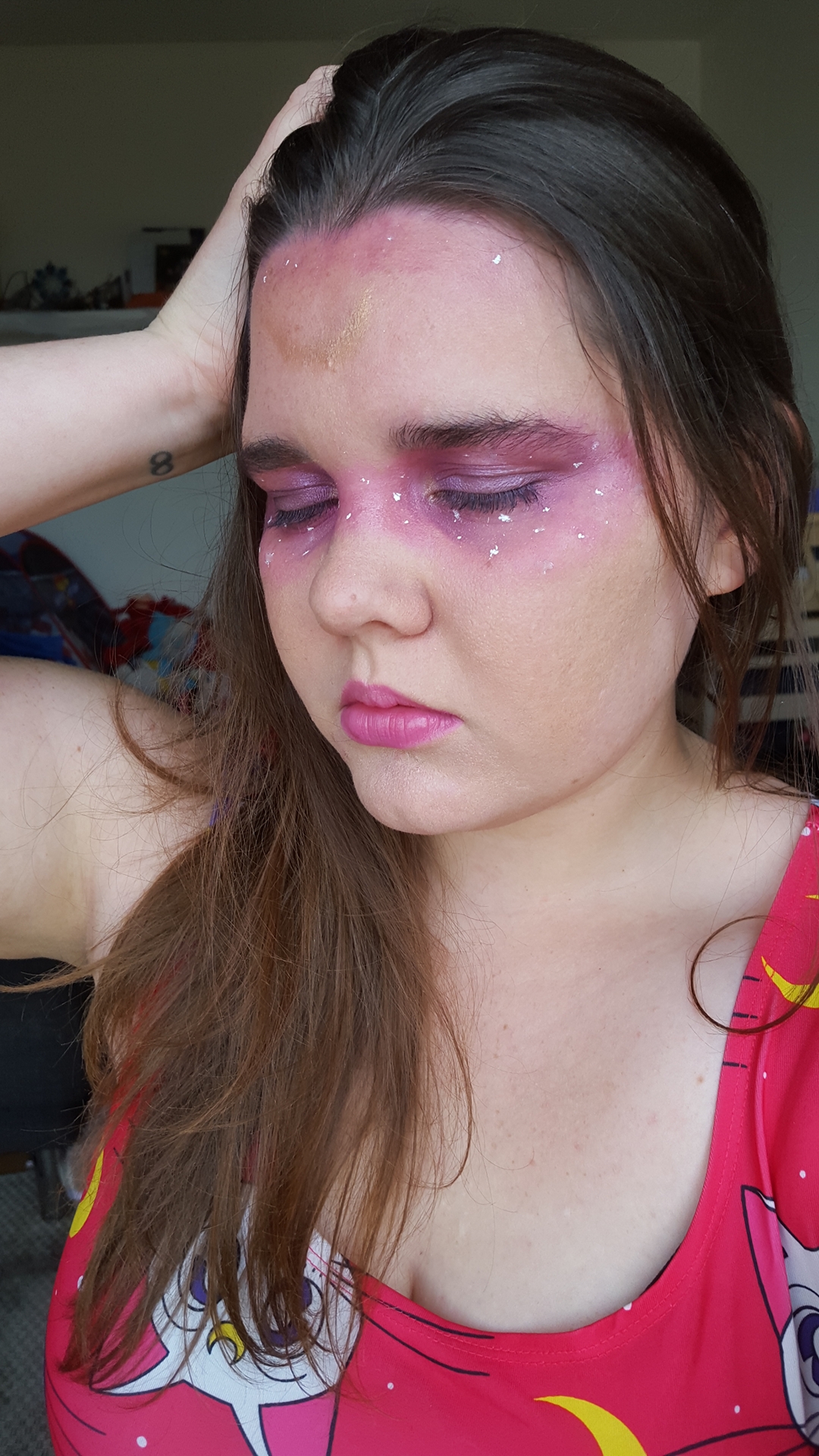 Galactic witch makeup look