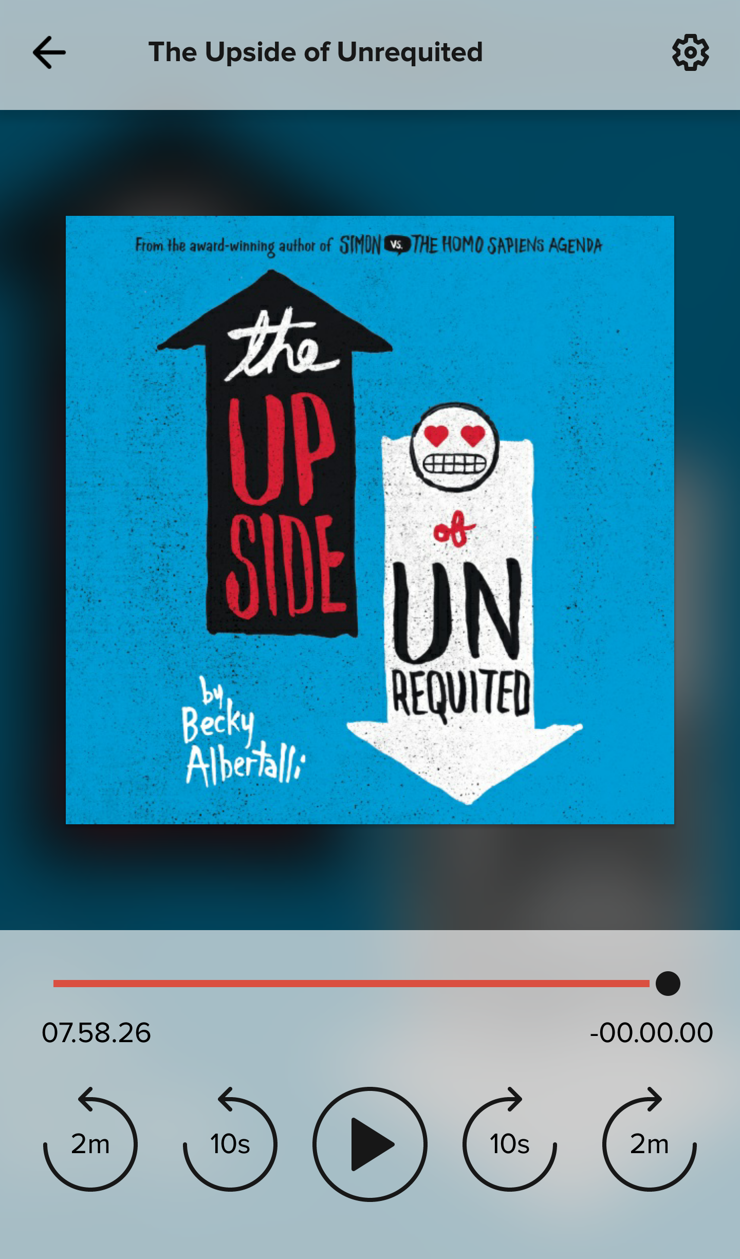 Screenshot of The Upside of Unrequited audio book