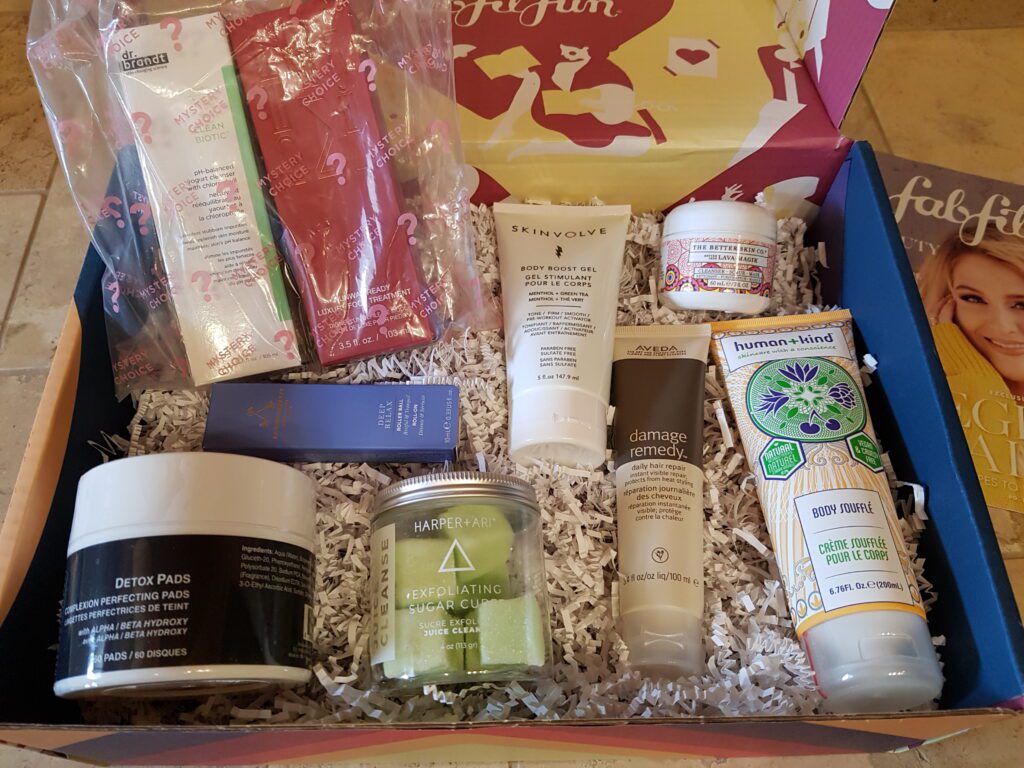 All the products in my FabFitFun Fall Box