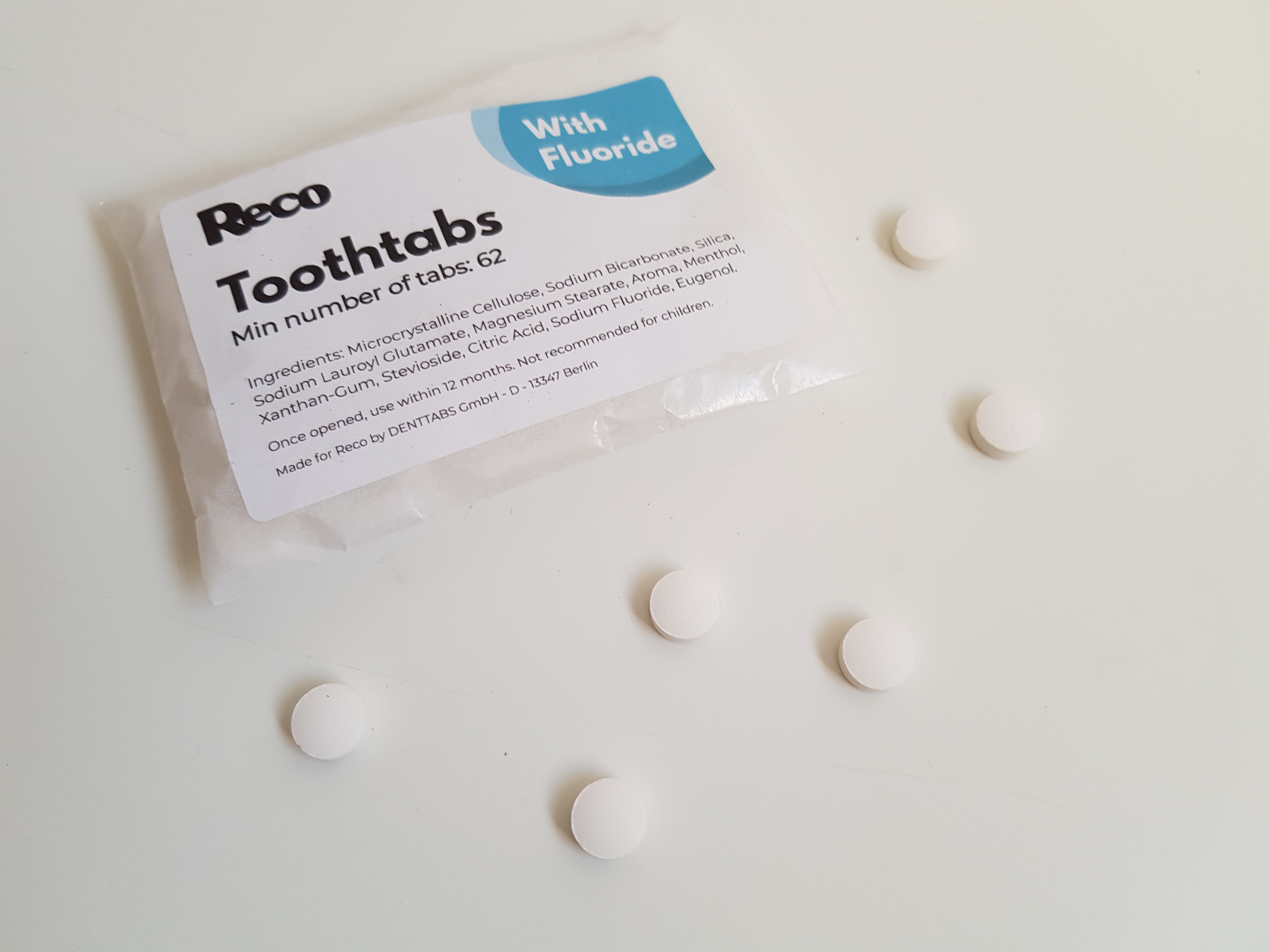 The Reco Toothtabs in a package of 62 tabs