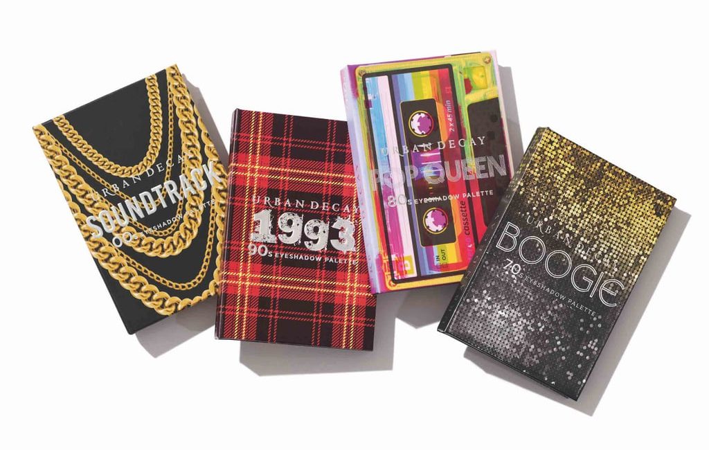 the four urban decay decades mini eyeshadow palettes