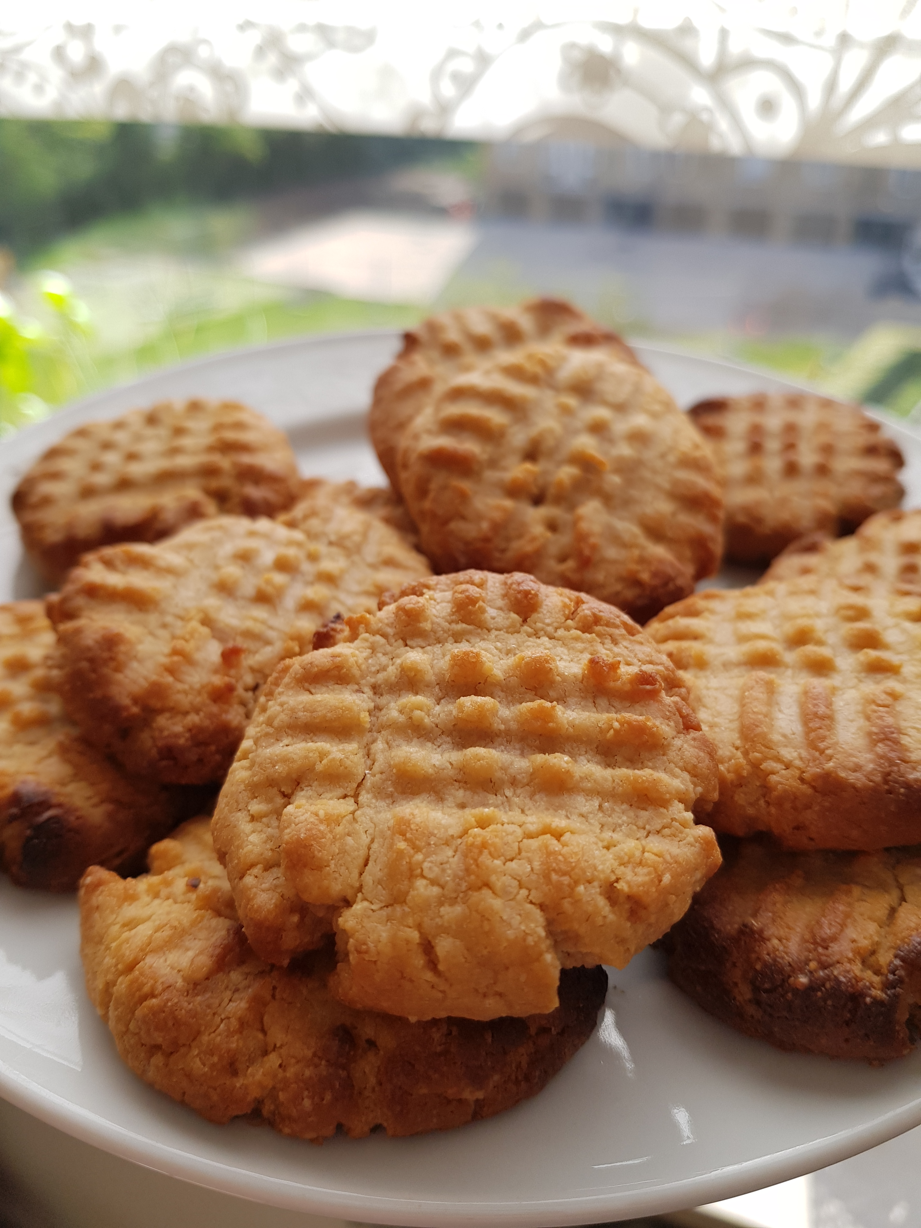 3 Ingredient Peanut Butter Cookies I made while following the recipe on the Tasty app