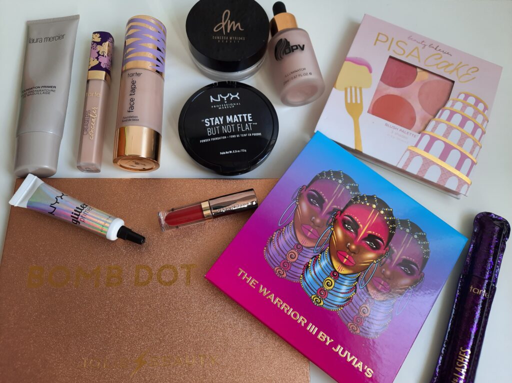 The makeup products my daughter chose for the makeup challenge