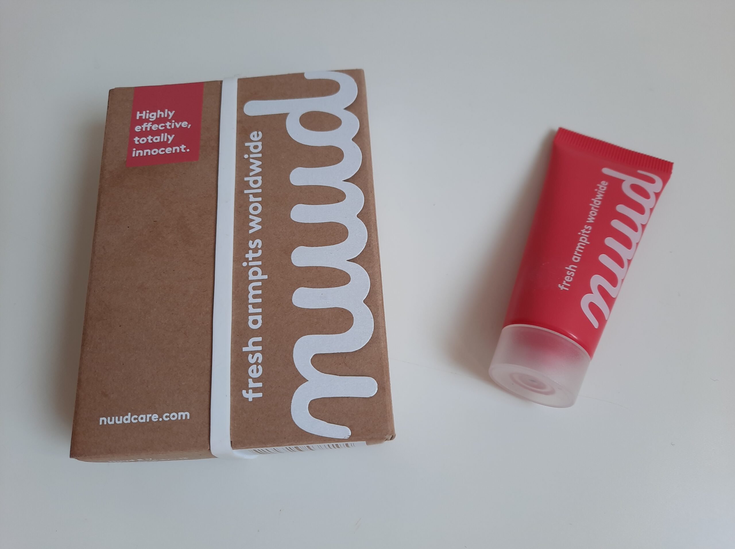 Another sponsored product I tried. The starter pack from Nuud that includes a 15 ml tube of anti-ordorant