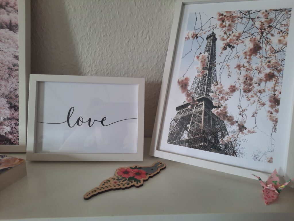The Blooming Eiffel Tower and Love posters from Poster Store