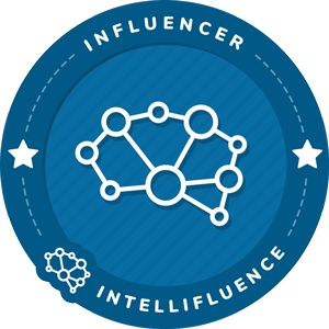 A badge from Intellifluence that states Intellifluence Influencer