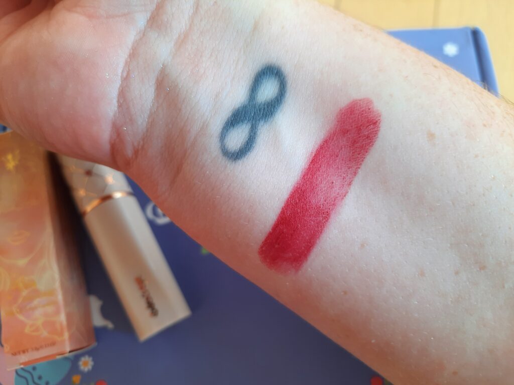 A swatch of the Alva Kiss of a Fairy Lipstick in Fig Jam