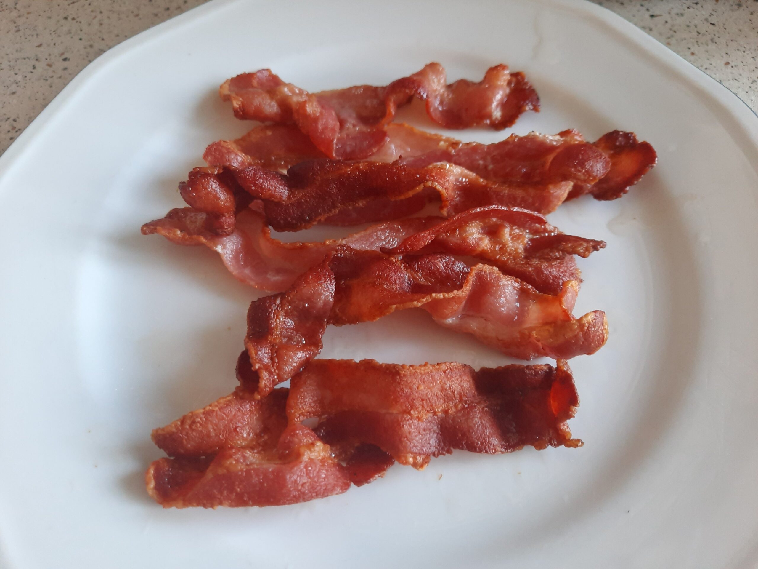 Crispy bacon slices I made in the air fryer