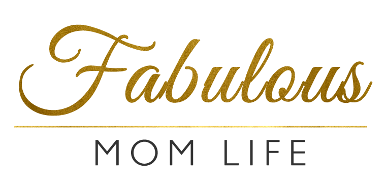 The header for Fabulous Mom Life. Fabulous is written in a gold, cursive font and underneath is Mom Life in a plain black font.