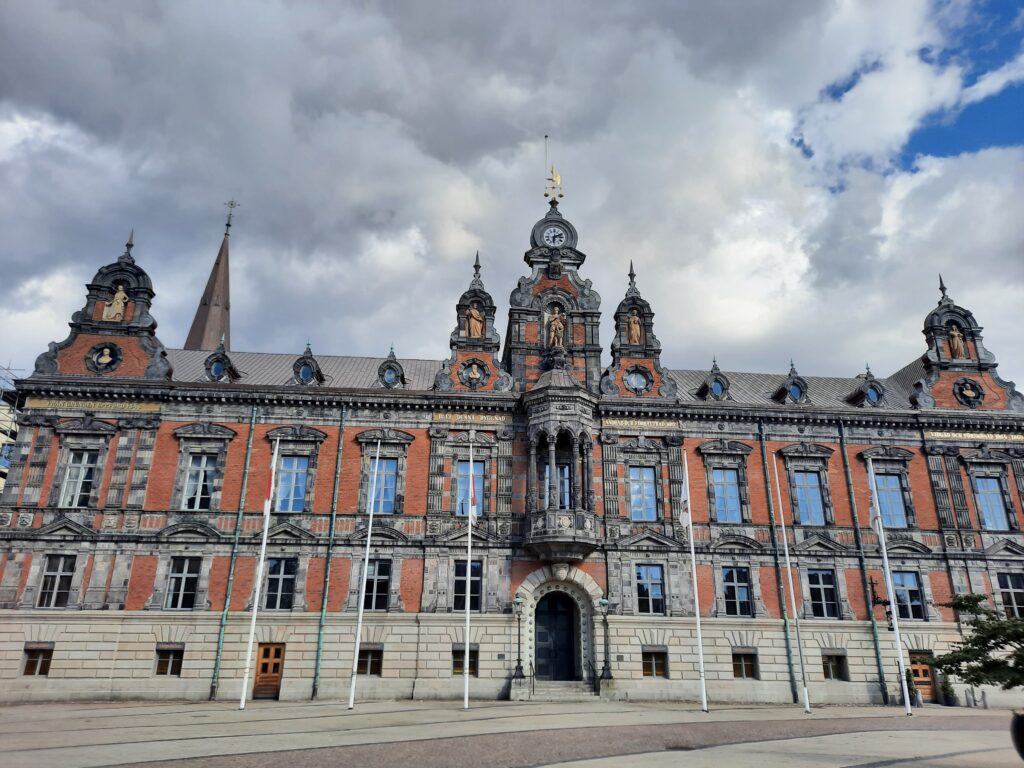 The exterior of Malmo Town Hall