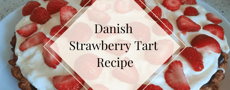 danish strawberry tart recipe header