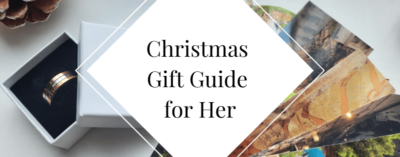 christmas gift guide for her header