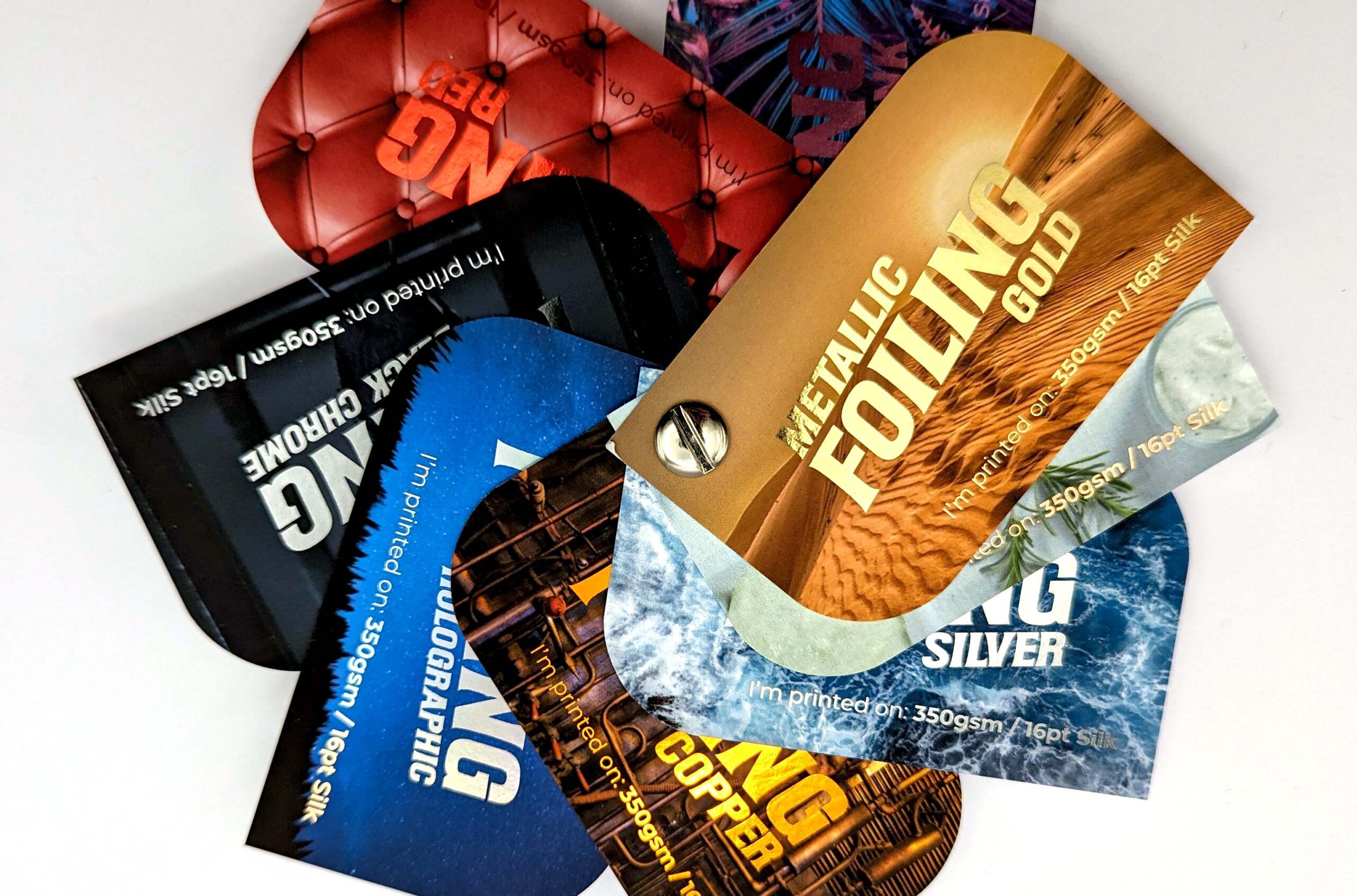 The metallic foil options from Aura Print for business cards