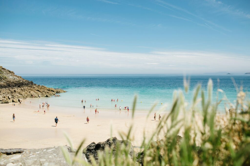 A beach in St. Ives in Cornwall