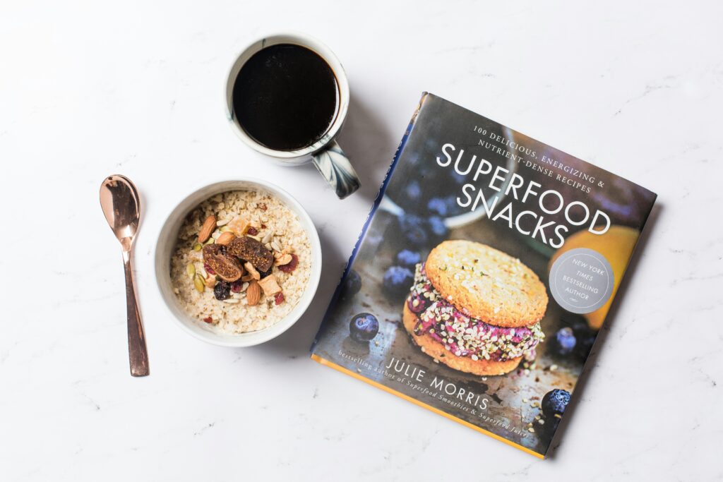 A cookbook for superfood snacks by julie morris