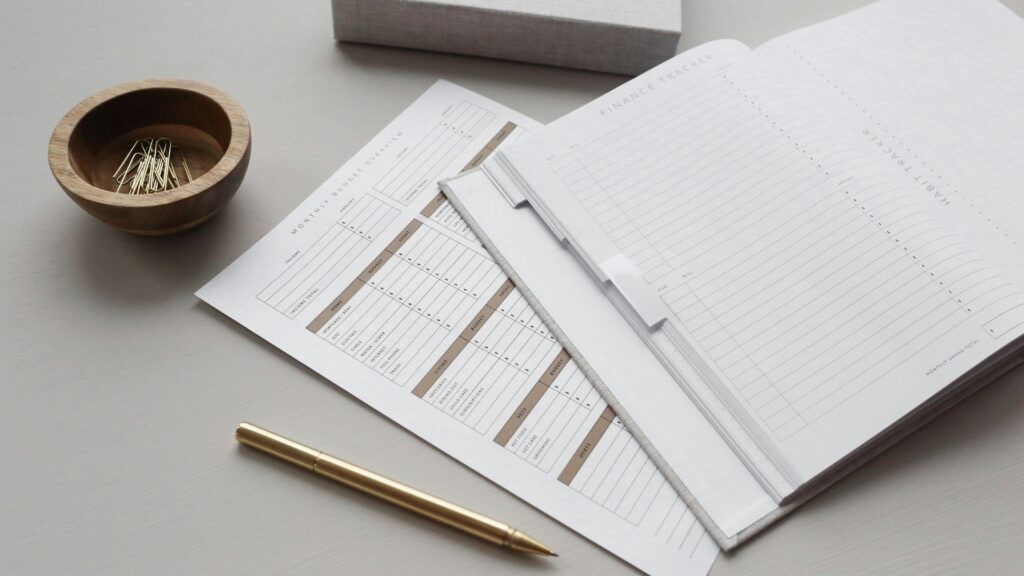 A monthly budget tracker and a finance tracker