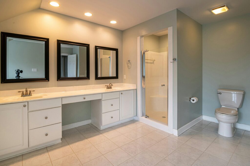 A remodeling bathroom