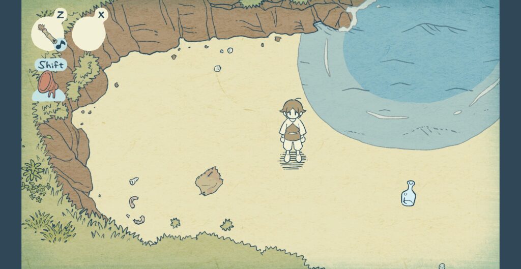 A screenshot of Resonance of the Ocean where I have to find 2 objects to match the sounds 