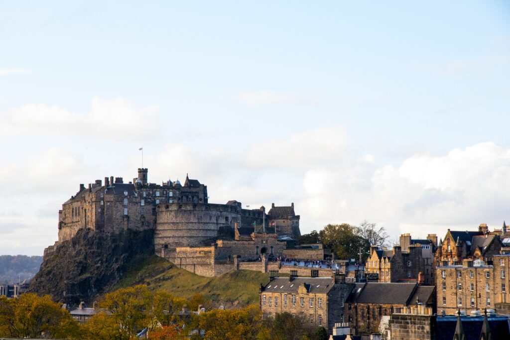 A view of Edinburgh and Edinburgh Castle