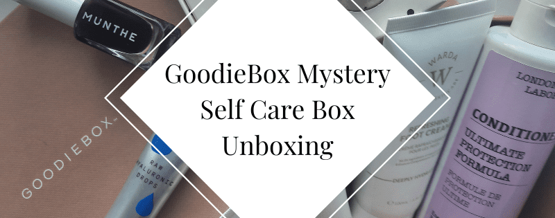 GoodieBox Mystery Self Care Box Unboxing header