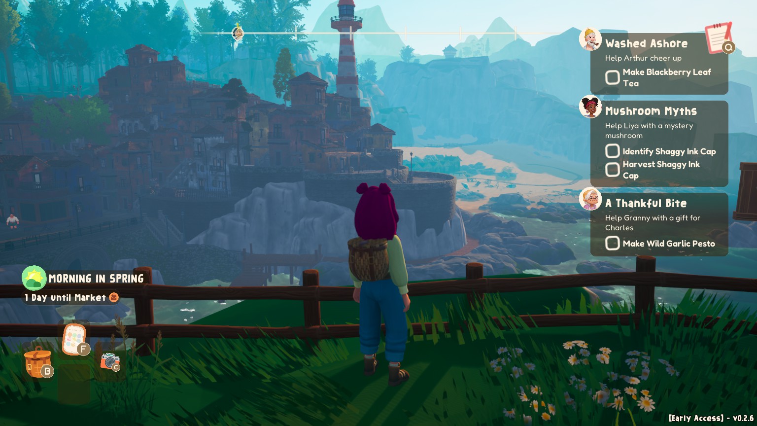 A screenshot of Out and About of an overlook that has a view of the town of Portobello
