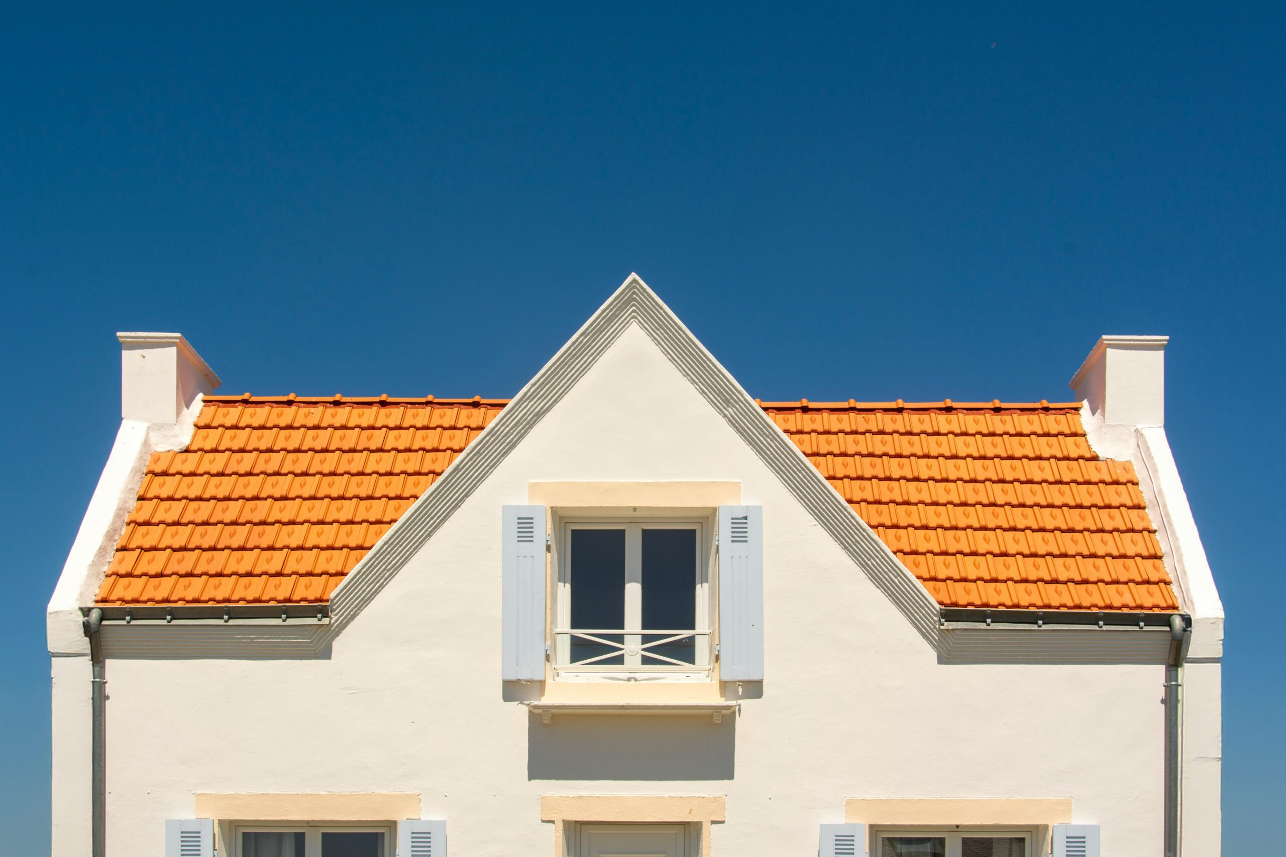 A home with an orange tiled roof