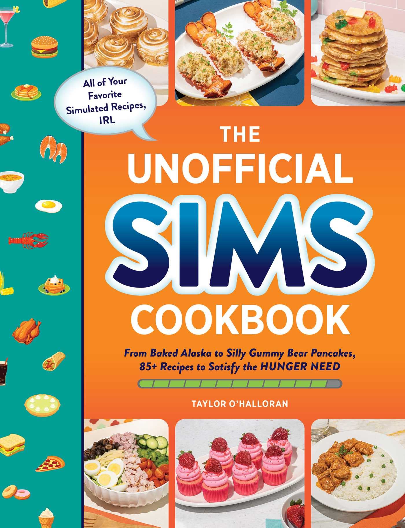 The cover of The Unofficial Sims Cookbook by Taylor O'Halloran