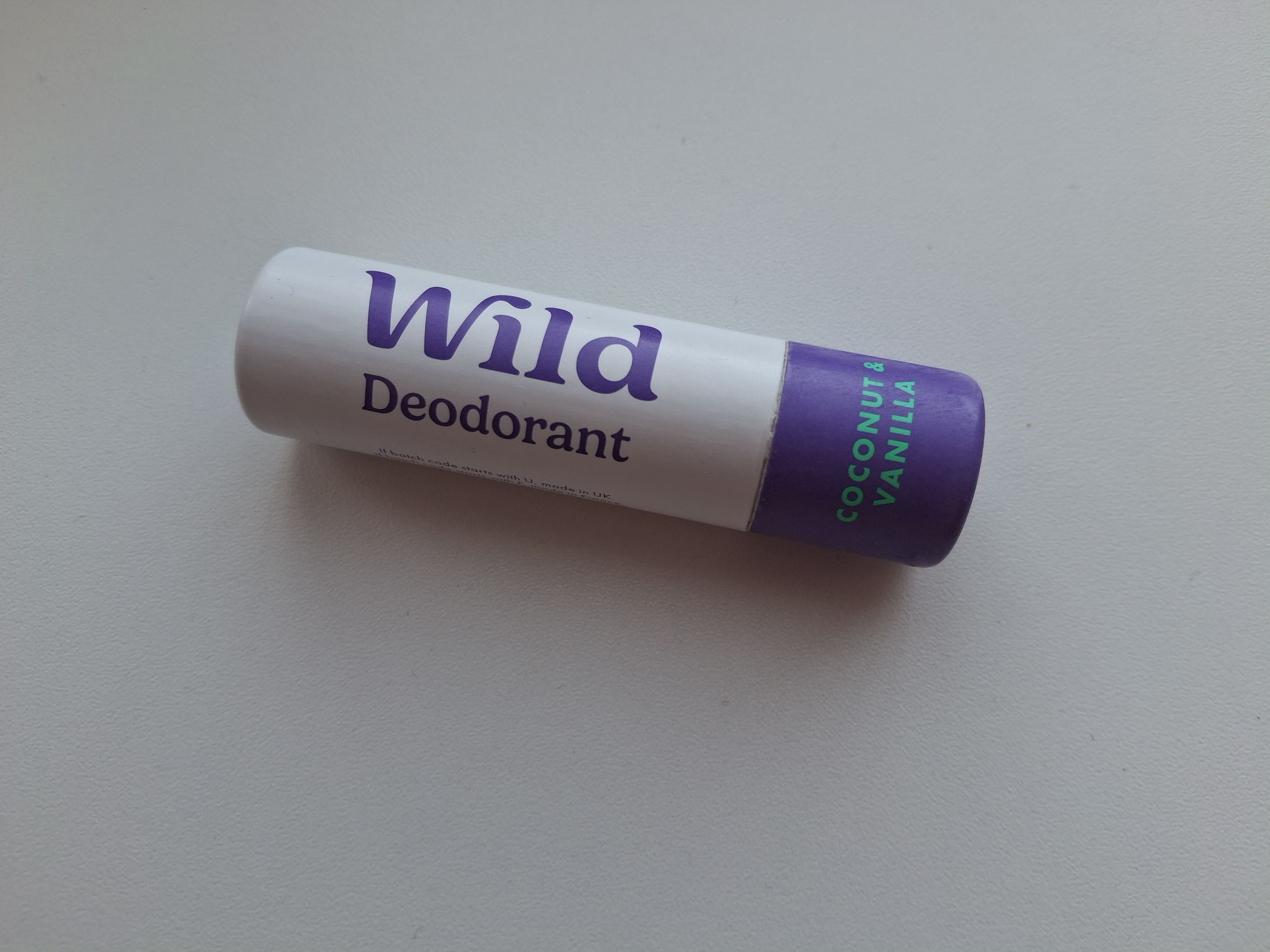 The mini deodorant in the coconut & vanilla scent