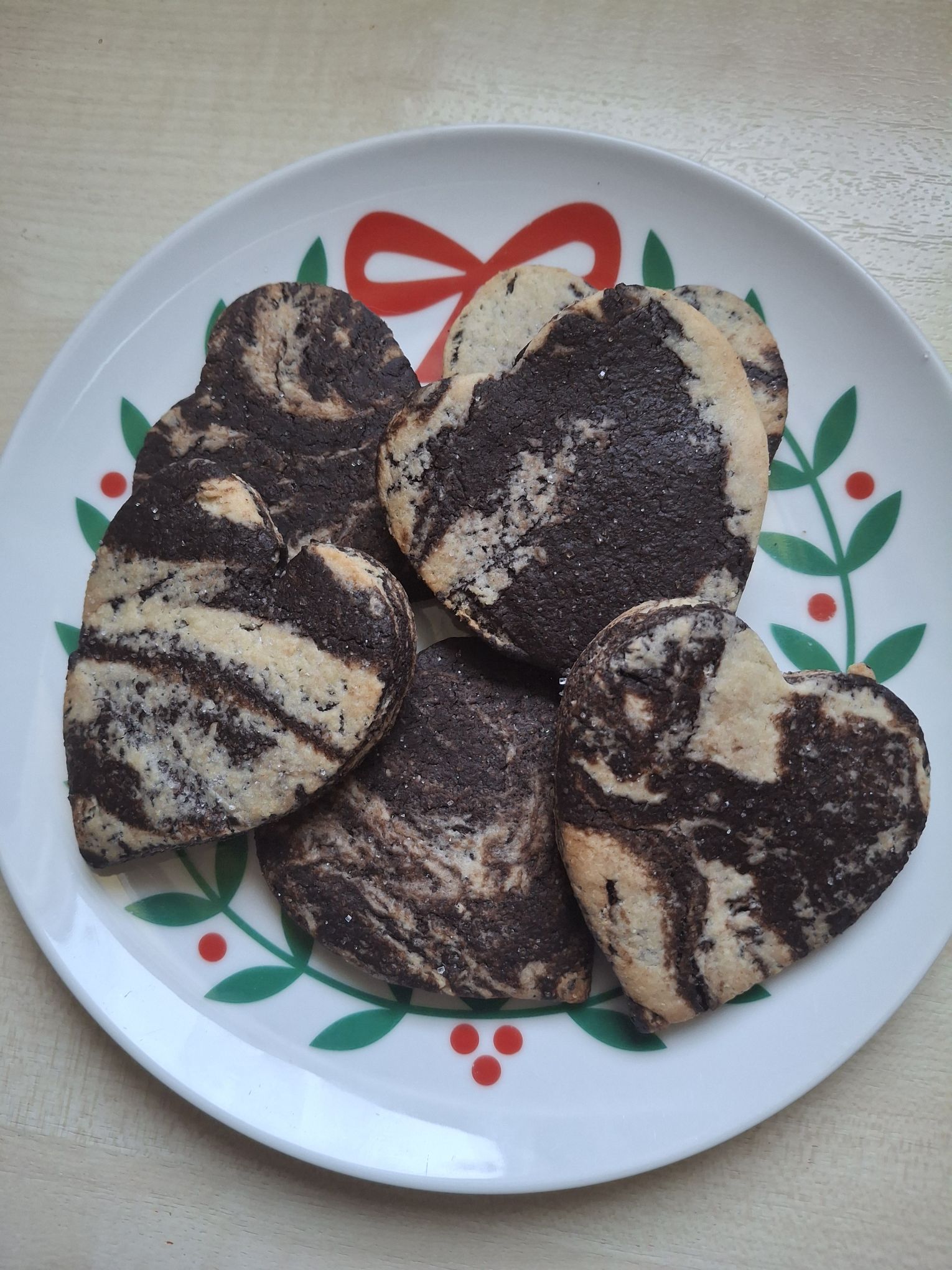 The Mended Heart Sablé Biscuits with a marbled cream and chocolate dough from The Unofficial Bridgerton Cookbook