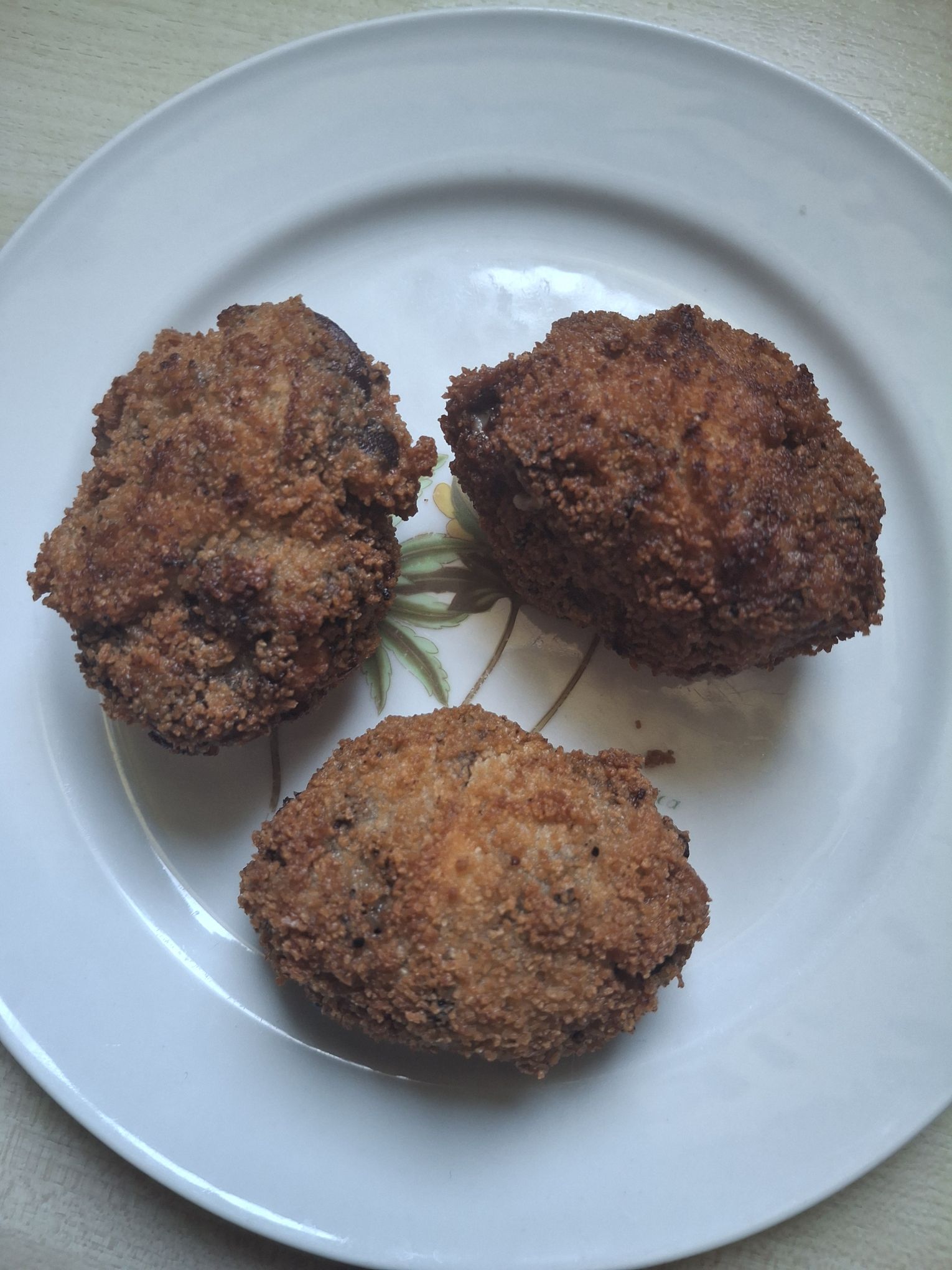 Simon's Quick Dip Croquettes with a mushroom and shallot filling covered in breading from The Unofficial Bridgerton Cookbook